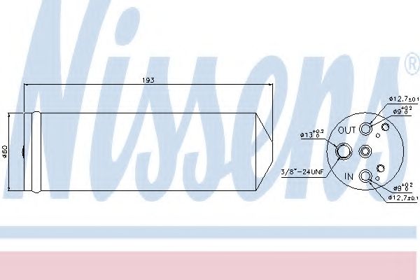 NISSENS - 95082 - Осушитель, кондиционер (Кондиционер)