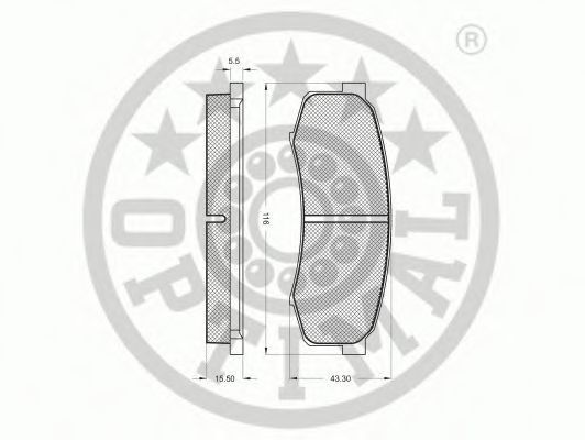 OPTIMAL - 9863 - Комплект тормозных колодок, дисковый тормоз