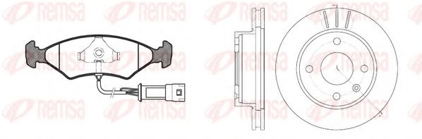 REMSA - 8119.03 - Комплект тормозов, дисковый тормозной механизм (Тормозная система)