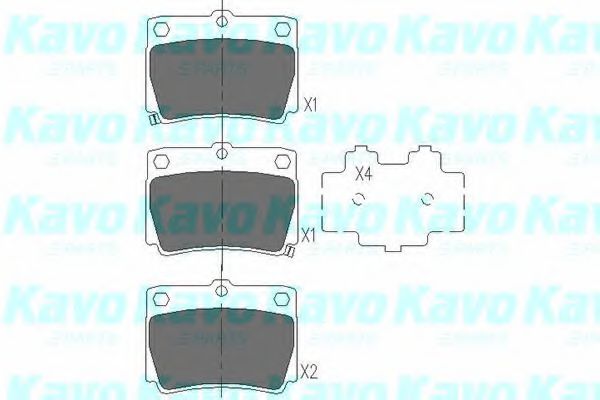 KAVO PARTS - KBP-5512 - Комплект тормозных колодок, дисковый тормоз (Тормозная система)