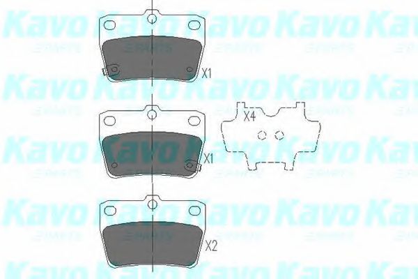 KAVO PARTS - KBP-9068 - Комплект тормозных колодок, дисковый тормоз (Тормозная система)