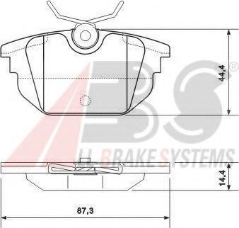 A.B.S. - 37123 OE - Комплект тормозных колодок, дисковый тормоз