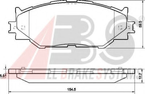 A.B.S. - 37547OE - Комплект тормозных колодок, дисковый тормоз