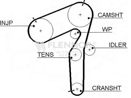 FLENNOR - 4351V - Ремень ГРМ (Ременный привод)