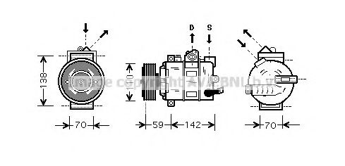 AVA QUALITY COOLING - AIK029 - Компрессор, кондиционер (Кондиционер)