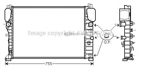 AVA QUALITY COOLING - MS2440 - Радиатор, охлаждение двигателя (Охлаждение)