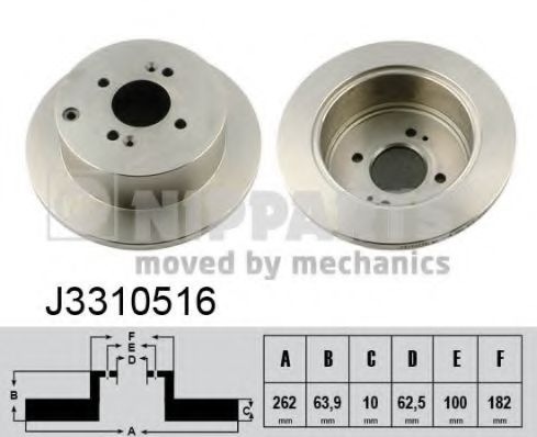 NIPPARTS - J3310516 - Тормозной диск (Тормозная система)