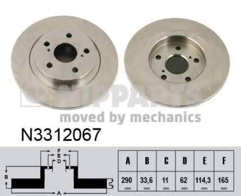 NIPPARTS - N3312067 - Тормозной диск (Тормозная система)