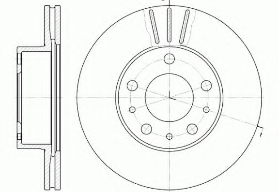 KAWE - 6476 10 - Тормозной диск (Тормозная система)