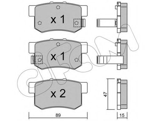 CIFAM - 822-173-0 - Комплект тормозных колодок, дисковый тормоз (Тормозная система)