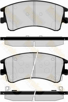 BRAKE ENGINEERING - PA1537 - Комплект тормозных колодок, дисковый тормоз (Тормозная система)