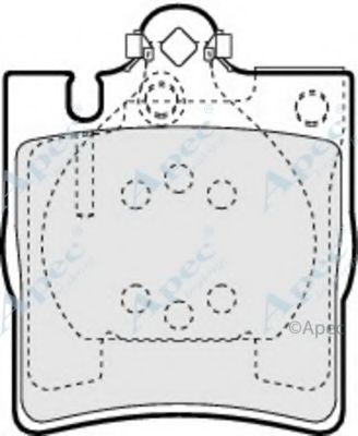 APEC BRAKING - PAD1080 - Комплект тормозных колодок, дисковый тормоз (Тормозная система)