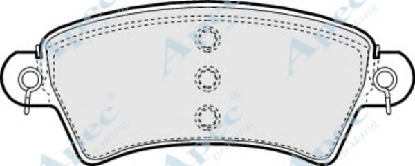 APEC BRAKING - PAD1107 - Комплект тормозных колодок, дисковый тормоз (Тормозная система)