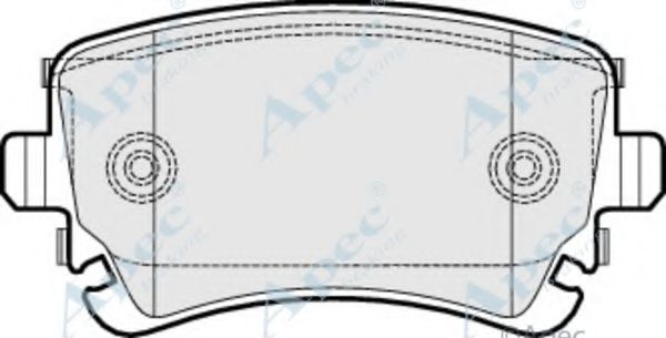 APEC BRAKING - PAD1529 - Комплект тормозных колодок, дисковый тормоз (Тормозная система)