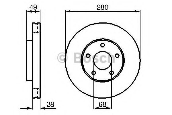 BOSCH - 0 986 479 030 - Тормозной диск (Тормозная система)