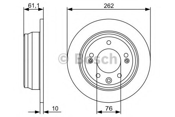 BOSCH - 0 986 479 508 - Тормозной диск (Тормозная система)