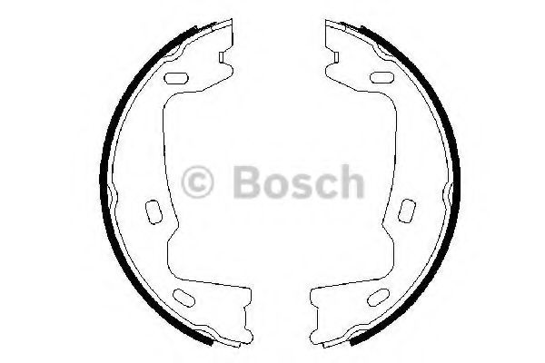 BOSCH - 0 986 487 214 - Комплект тормозных колодок, стояночная тормозная система (Тормозная система)