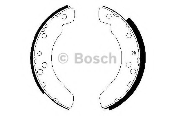 BOSCH - 0 986 487 242 - Комплект тормозных колодок (Тормозная система)