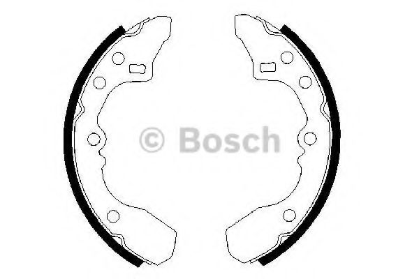 BOSCH - 0 986 487 282 - Комплект тормозных колодок (Тормозная система)