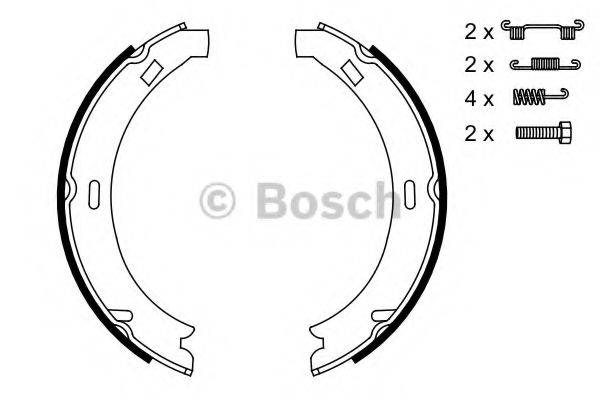 BOSCH - 0 986 487 582 - Комплект тормозных колодок, стояночная тормозная система (Тормозная система)