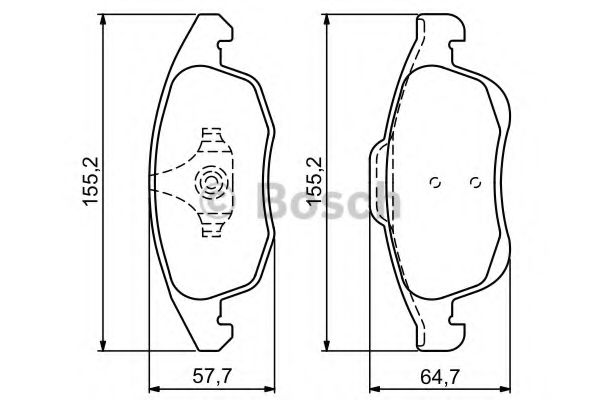 BOSCH - 0 986 494 235 - Комплект тормозных колодок, дисковый тормоз (Тормозная система)