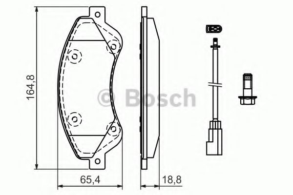 BOSCH - 0 986 494 236 - Комплект тормозных колодок, дисковый тормоз (Тормозная система)