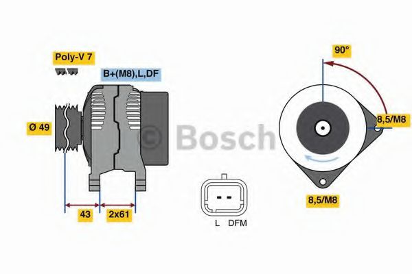 BOSCH - 0 986 080 270 - Генератор (Генератор)