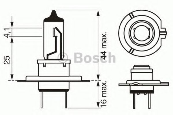 BOSCH - 1 987 302 071 - Лампа накаливания, фара дальнего света (Освещение)