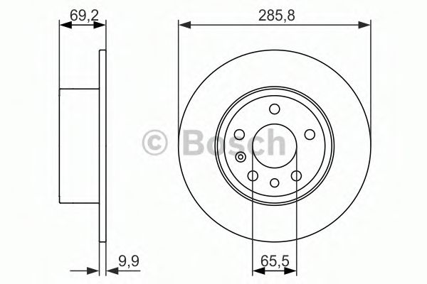 BOSCH - 0 986 479 866 - Тормозной диск (Тормозная система)