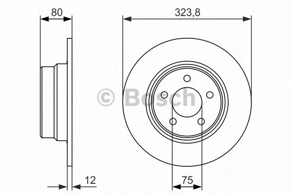 BOSCH - 0 986 479 954 - Тормозной диск (Тормозная система)