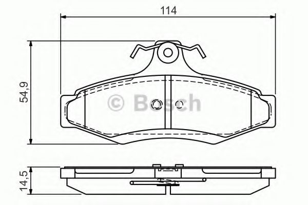 BOSCH - 0 986 495 068 - Комплект тормозных колодок, дисковый тормоз (Тормозная система)