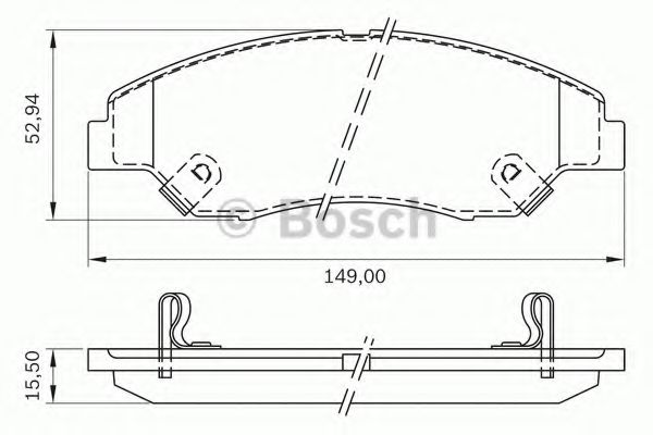 BOSCH - 0 986 BB0 173 - Комплект тормозных колодок, дисковый тормоз (Тормозная система)