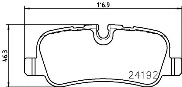 HELLA PAGID - 8DB 355 016-181 - Комплект тормозных колодок, дисковый тормоз (Тормозная система)