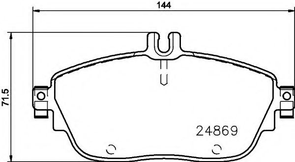 HELLA PAGID - 8DB 355 019-721 - Комплект тормозных колодок, дисковый тормоз (Тормозная система)