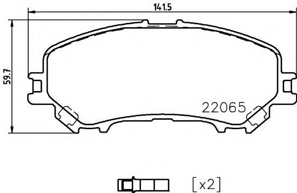 HELLA PAGID - 8DB 355 021-861 - Комплект тормозных колодок, дисковый тормоз (Тормозная система)