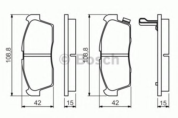 BOSCH - 0 986 494 700 - Комплект тормозных колодок, дисковый тормоз (Тормозная система)