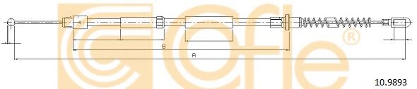 COFLE - 10.9893 - Трос, стояночная тормозная система (Тормозная система)