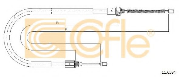 COFLE - 11.6584 - Трос, стояночная тормозная система (Тормозная система)