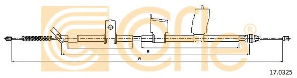 COFLE - 17.0325 - Трос, стояночная тормозная система (Тормозная система)