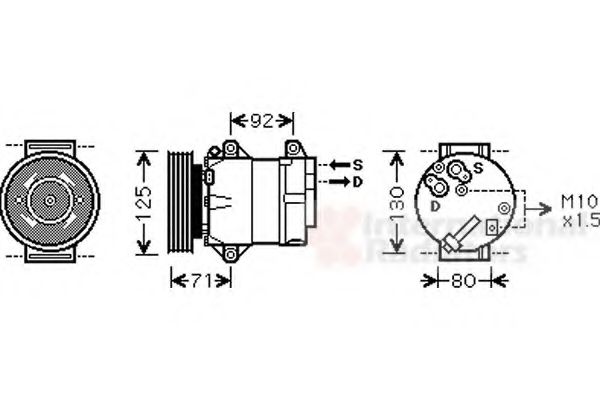 VAN WEZEL - 4300K103 - Компрессор, кондиционер (Кондиционер)