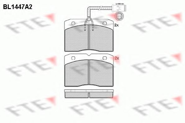 FTE - BL1447A2 - Комплект тормозных колодок, дисковый тормоз (Тормозная система)