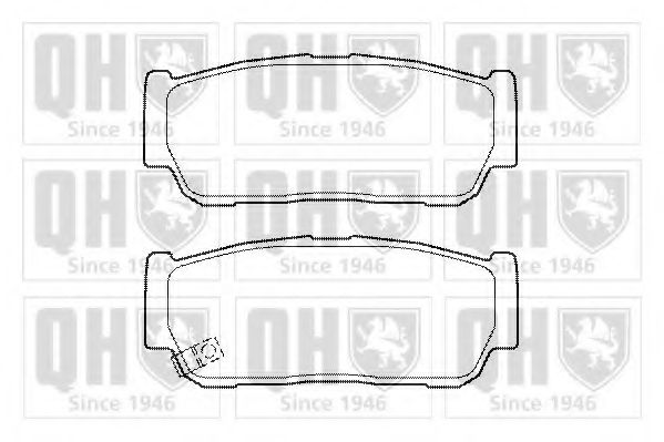 QUINTON HAZELL - BP1496 - Комплект тормозных колодок, дисковый тормоз (Тормозная система)