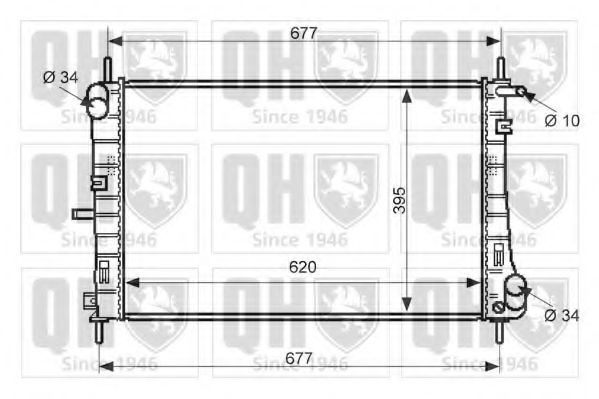 QUINTON HAZELL - QER2175 - Радиатор, охлаждение двигателя (Охлаждение)