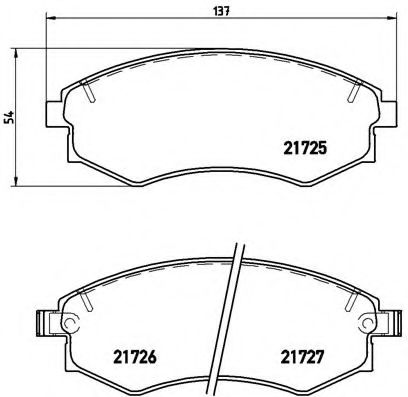 BREMBO - P 30 022 - Комплект тормозных колодок, дисковый тормоз (Тормозная система)