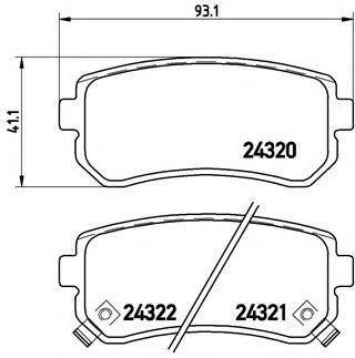 BREMBO - P 30 025 - Комплект тормозных колодок, дисковый тормоз (Тормозная система)