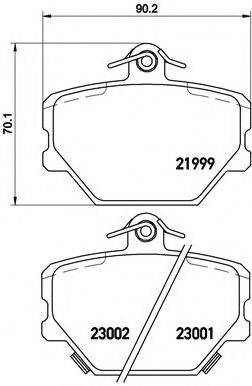 BREMBO - P 50 038 - Комплект тормозных колодок, дисковый тормоз (Тормозная система)