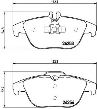 BREMBO - P 50 068 - Комплект тормозных колодок, дисковый тормоз (Тормозная система)