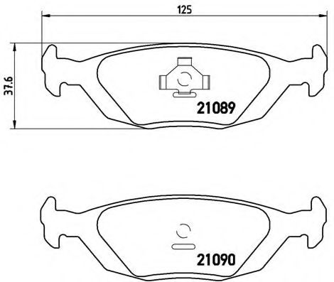 BREMBO - P 71 003 - Комплект тормозных колодок, дисковый тормоз (Тормозная система)