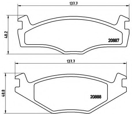 BREMBO - P 85 005 - Комплект тормозных колодок, дисковый тормоз (Тормозная система)