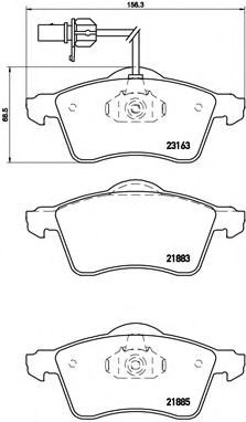 BREMBO - P 85 049 - Комплект тормозных колодок, дисковый тормоз (Тормозная система)